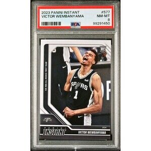 Victor Wembanyama 2023 Panini NBA All-Rookie 1st Team #577 Rookie Card PSA 8
